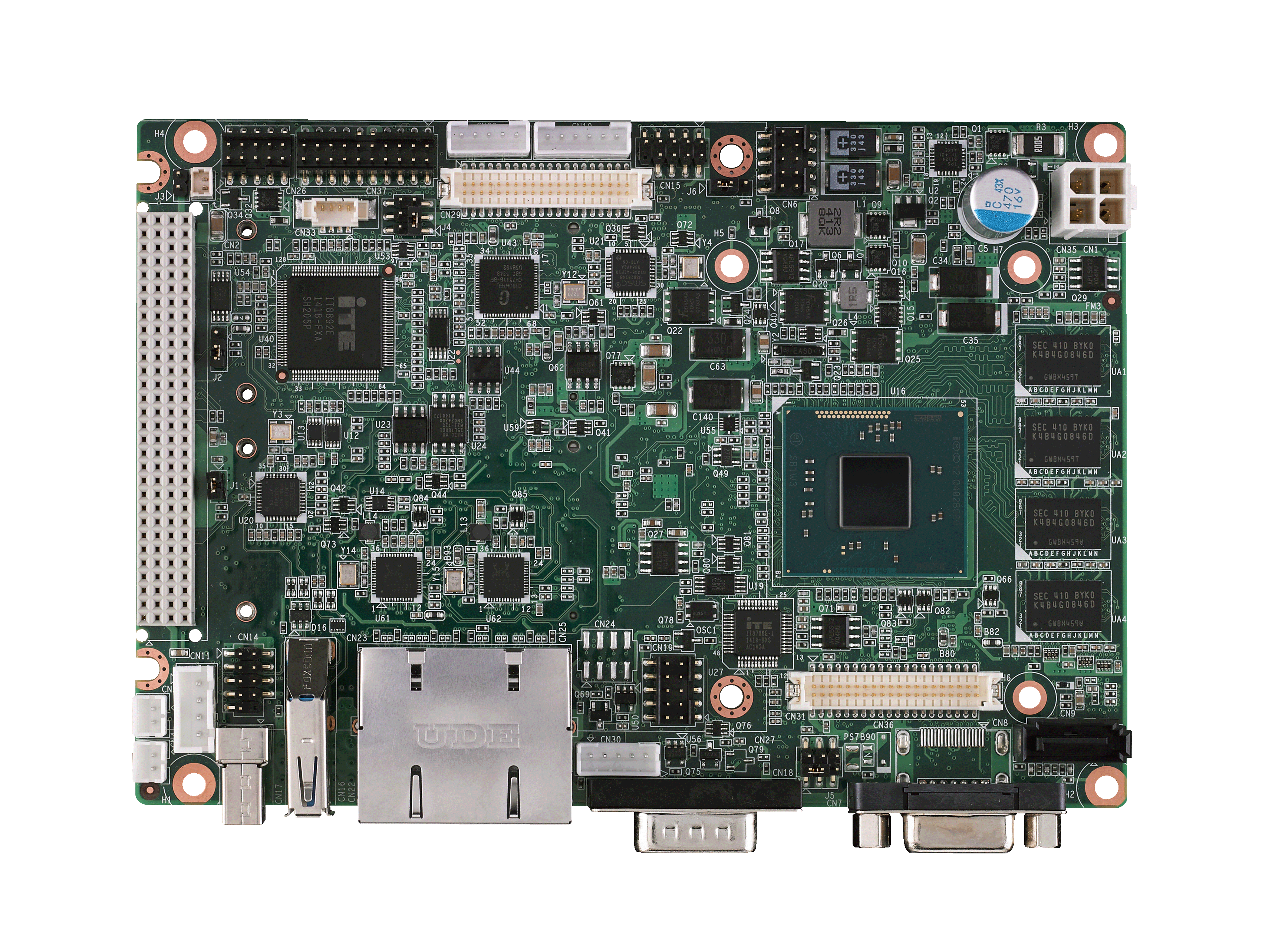3.5" Embedded Single Board Computer Intel<sup>®</sup> Celeron N2930, onboard 4GB, 48-bit LVDS, 2GbE, Mini PCIe, PCI-104, VGA+LVDS,  Wide Temp Support (-40 ~ 85° C)